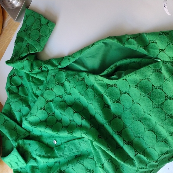 Adrianna Papell, 3/4 sleeves , green dress,M. - Picture 13 of 14